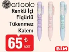 ARTİCOLO RENKLİ İÇİ FİGÜRLÜ TÜKENMEZ KALEM fiyat ve kampanya bilgisi
